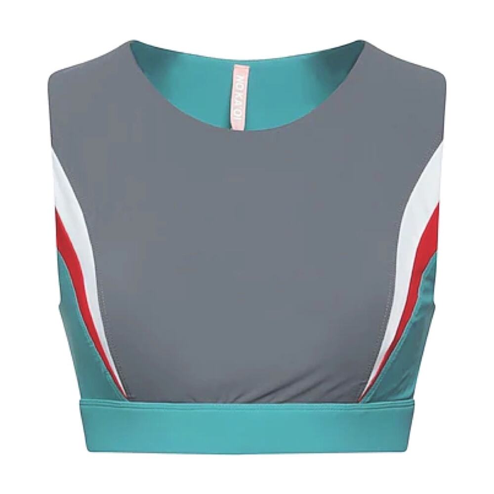 NEW NO KA’OI 2 M Lani Color-Block Stretch Sports Bra Workout Crop Top Italian